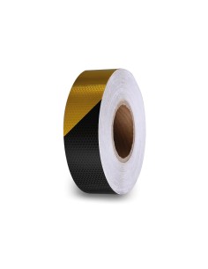 Adhésif réfléchissant en nid d'abeille 5cm x 5m - Noir/Jaune