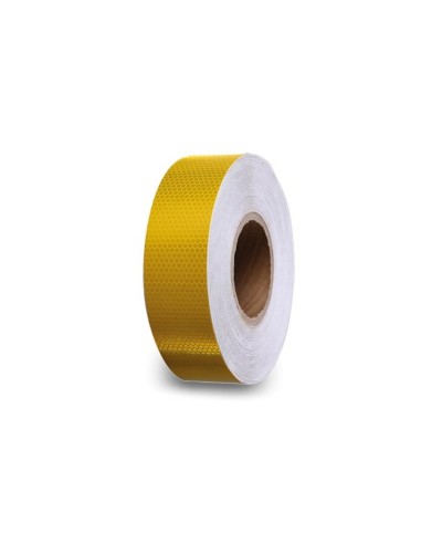 Honingraat reflecterende tape 5cm x 5m - Geel