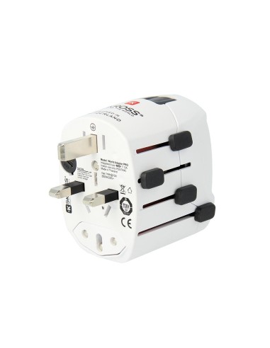 Wereldreisadapter met geaarde stekkers 7 A
