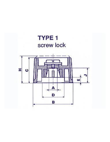 KNOP (GRIJS 15mm/6.35mm)