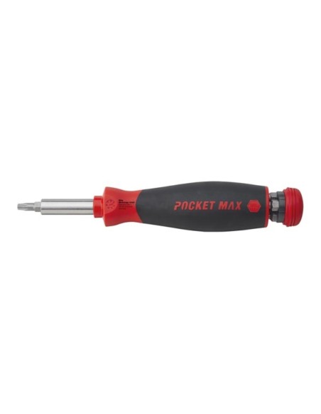Wiha Screwdriver with bit magazine PocketMax® magnetic Mixed with 8 bits, 1/4"