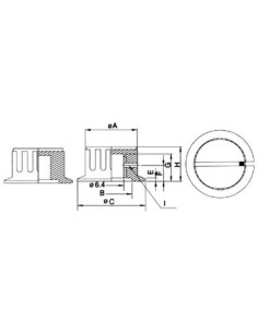 BOUTON (NOIR AVEC POINT BLANC 24.5mm/6mm) 2