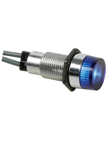 KONTROLL-LAMPE - RUND - BLAU - 12 V - 13 mm