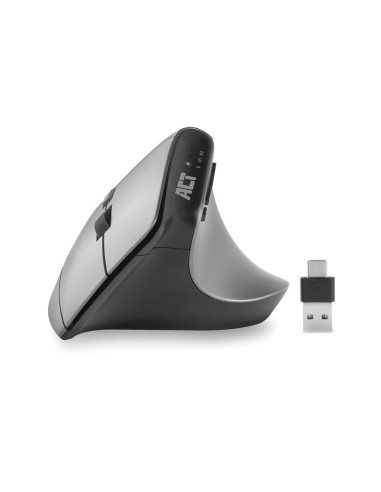 Wireless ergonomic mouse with Bluetooth and USB-C / USB-A