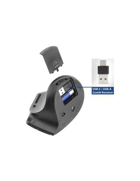 Souris ergonomique sans fil avec Bluetooth et USB-C / USB-A