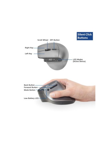 Kabellose ergonomische Maus mit Bluetooth und...