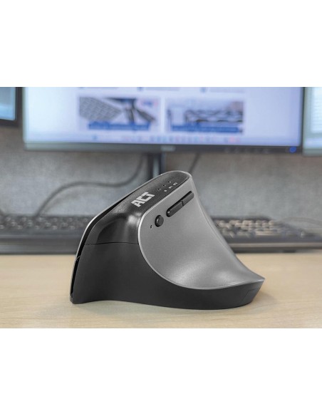 Wireless ergonomic mouse with Bluetooth and USB-C / USB-A