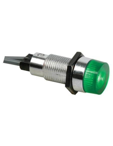 RONDE SIGNAALLAMP 13mm 12V GROEN
