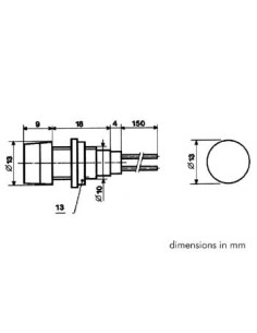 VOYANT ROND 13mm 12V VERT 2