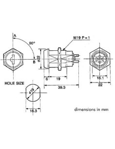 KEY SWITCH 1P OFF-ON (SPST) 2