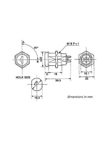 KEY SWITCH 1P OFF-ON (SPST)