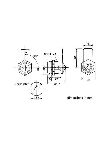 CAMLOCK MIT SCHLÜSSEL