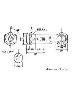 KEY SWITCH 2P ON-OFF (DPST) 2