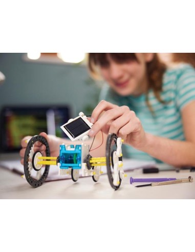 EDUCATIEVE ROBOTKIT OP ZONNE-ENERGIE - 14-IN-1