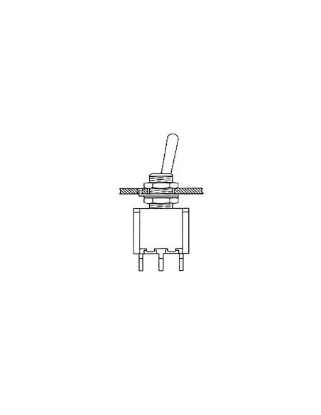 INVERSEUR VERTICAL SPDT ON-(ON) - TYPE POUR CI