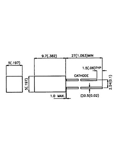 LED - GRÜN DIFFUS - QUADRATISCH - 5 x 5 mm