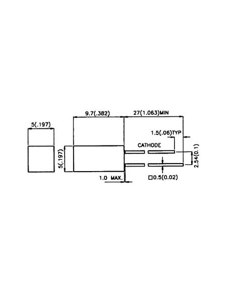 LED - GRÜN DIFFUS - QUADRATISCH - 5 x 5 mm