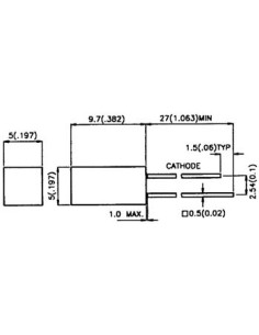 LED CARREE ROUGE DIFFUSANTE 5 x 5mm 2