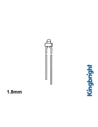 1.8mm STANDARD LED LAMP GREEN DIFFUSED