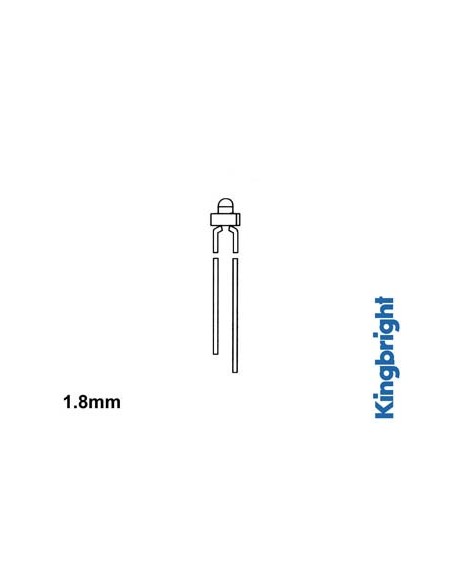 1.8mm STANDARD LED LAMP YELLOW DIFFUSED