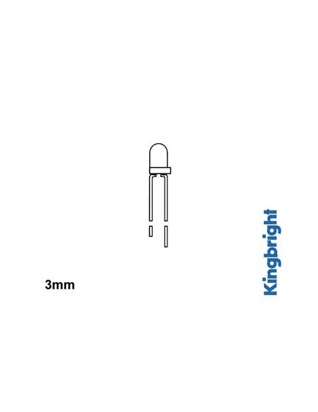 3mm STANDARD LED LAMP GREEN DIFFUSED