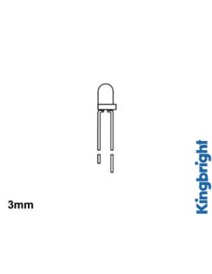 LED STANDARD 3mm - ROUGE DIFFUSANT