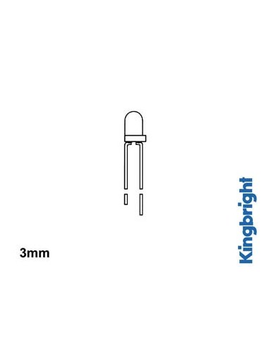 LED - ROT DIFFUS - STANDARD - 3 mm