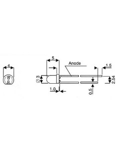 STANDAARD LED 3mm ROOD DIFFUUS 2