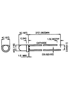 BLINKENDE LED - GRÜN DIFFUS - 3 mm 2