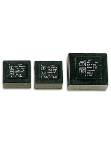INGEGOTEN TRANSFORMATOR 5VA  1 x 7.5V / 1 x 0.667A