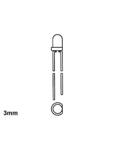 LED BLANCHE 3 mm - TRANSPARENT