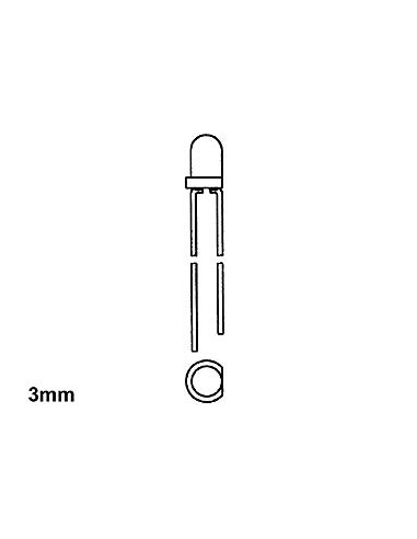 LED - WEIß - KLAR - 3 mm