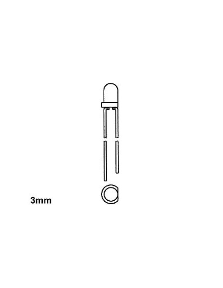 LED - WEIß - KLAR - 3 mm
