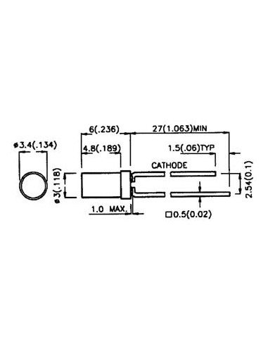 PLATTE LED 3mm ROOD DIFFUUS