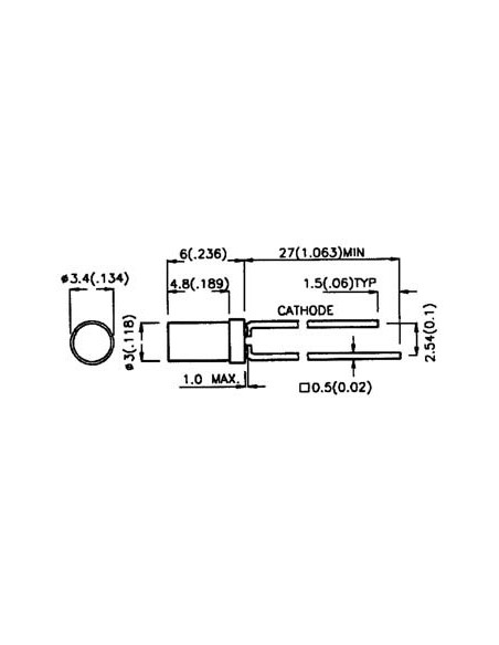 PLATTE LED 3mm GEEL DIFFUUS
