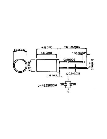 LED - GRÜN DIFFUS - FLACH - 5 mm