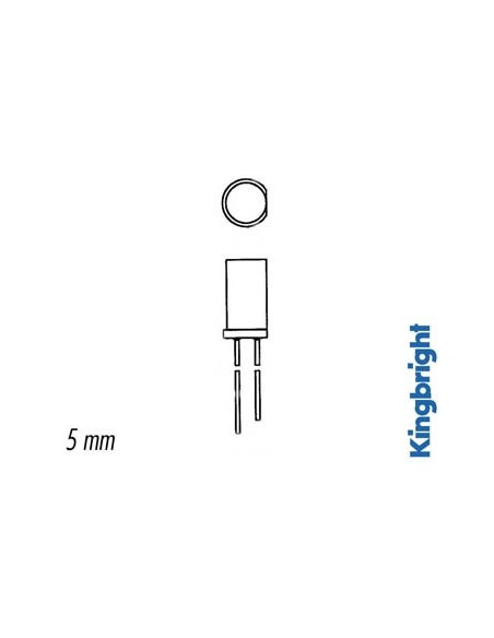 PLATTE LED 5mm ROOD DIFFUUS