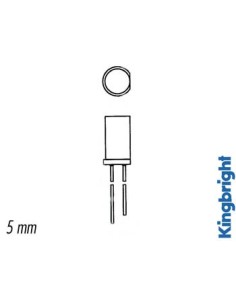 LED PLATE JAUNE DIFFUSANTE 5mm
