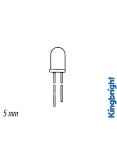 TWEEKLEURIGE BIPOLAIRE LED 5mm GROEN/GEEL WIT DIFFUUS