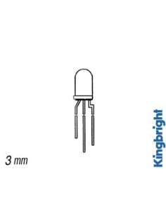 LED BICOLORE ROUGE/VERTE 5mm - BLANC DIFFUSANT