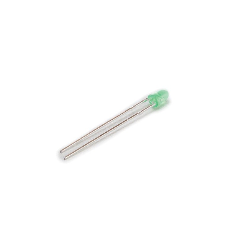 3mm STANDARD LED LAMP GREEN DIFFUSED