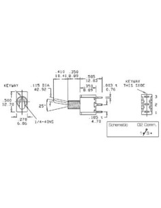 INVERSEUR VERTICAL SPDT ON-OFF-ON 2