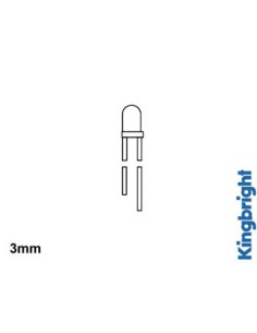 LED 3mm TRANSPARANT - 1500 ~ 2000 mcd