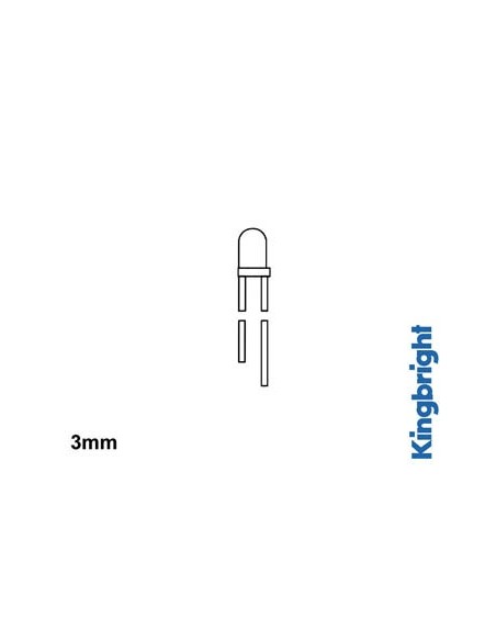LED 3mm TRANSPARANT - 1500 ~ 2000 mcd