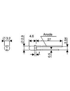 3mm STANDARD LED LAMP YELLOW DIFFUSED 2