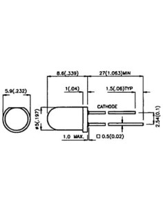 FOTOTRANSISTOR 5mm GLASHELDER 940nm 2