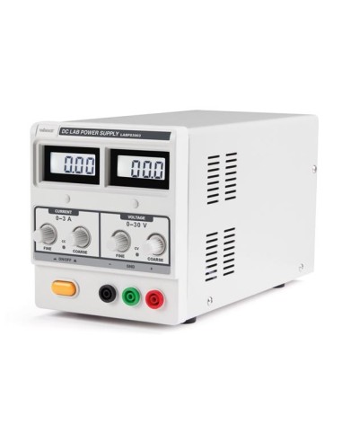 DC LAB POWER SUPPLY 0-30 VDC / 0-3 A MAX WITH DUAL LCD DISPLAY