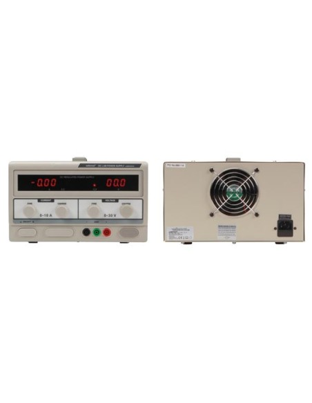 DC LAB POWER SUPPLY 0-30 VDC / 0-10 A MAX WITH DUAL LED DISPLAY