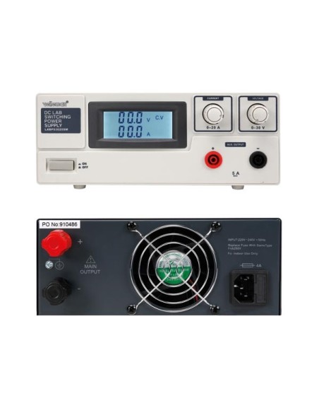 DC-LABORNETZGERÄT 0-30 VDC / 0-20 A MAX. MIT LCD-DISPLAY - SCHALTNETZTEIL
