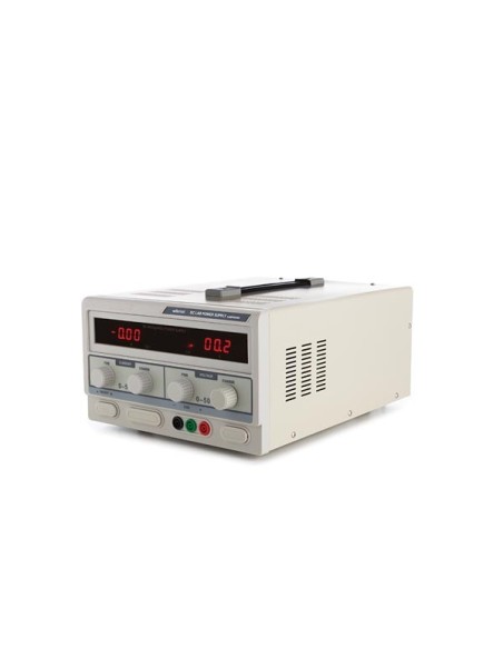 DC-LABOVOEDING 0-50 VDC / 0-5 A MAX MET DUBBEL LED-SCHERM